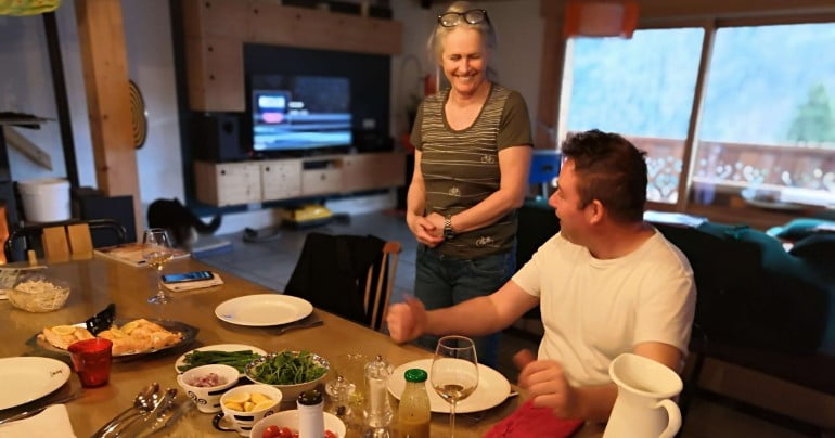 Speak French during meals