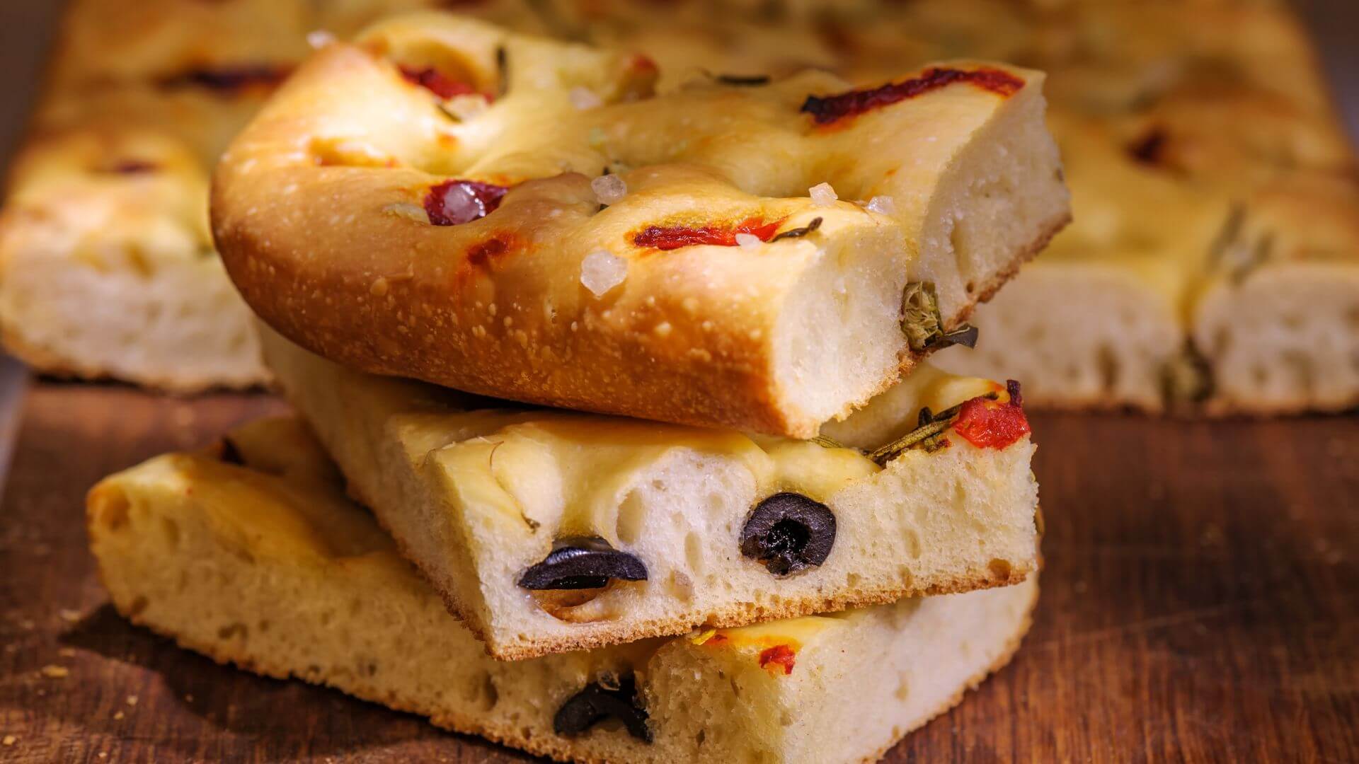 Focaccia with Olives and Tomatoes