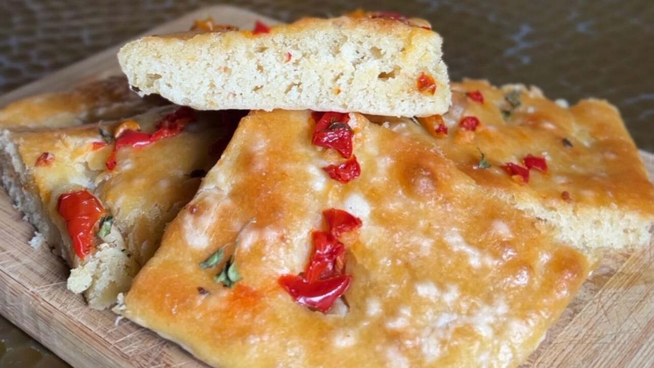 french-focaccia French Focaccia with Olives and Tomatoes