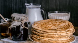 Vanilla and rum crepes